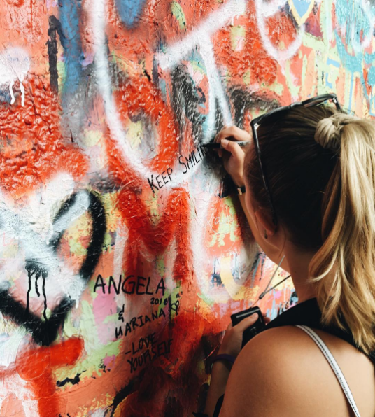 Jill Kellett @ John Lennon Wall, Prague